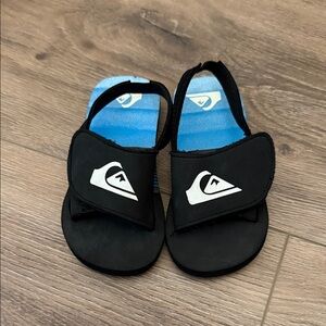 Quiksilver Kids Black and Blue Sandals